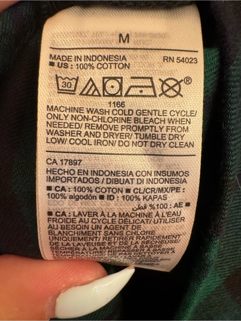 Old Navy Green and Navy Plaid Flannel Shirt NWT - Picture 4 of 4